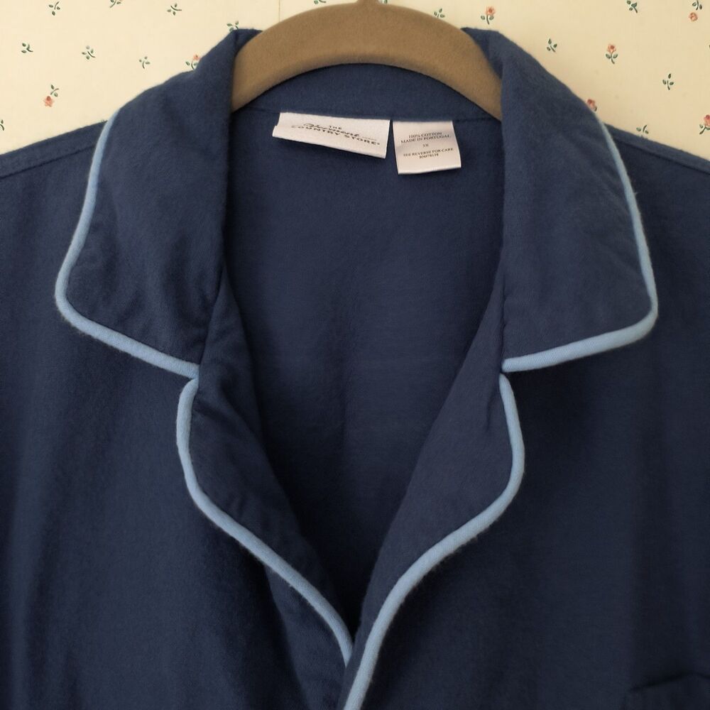 Vermont Country Store Pajama Set Mens 3X Blue Portuguese Cotton Flannel Cozy PJs - Picture 8 of 16